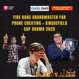 Cover art for Ep-31: FIDE Bans Grandmaster for Phone Cheating + Sinquefield Cup Drama 2025 | Chess News